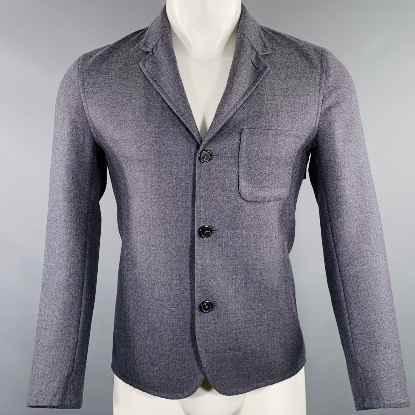 Jil Sander Size 38 Grey Wool Single Breasted Jacket